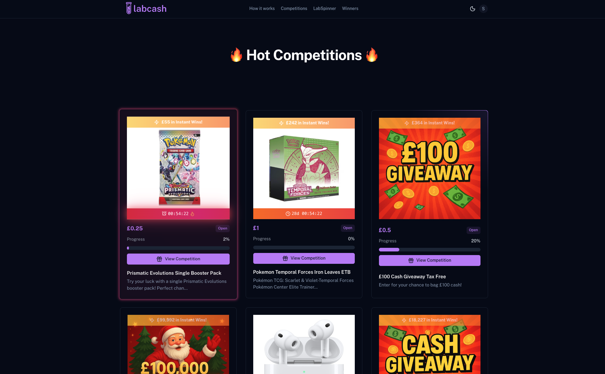 LabCash Games - Competitive Gaming Platform